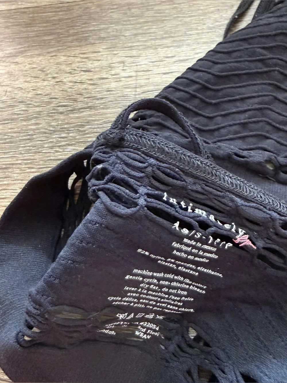 NWOT Free People Intimately Black Bra